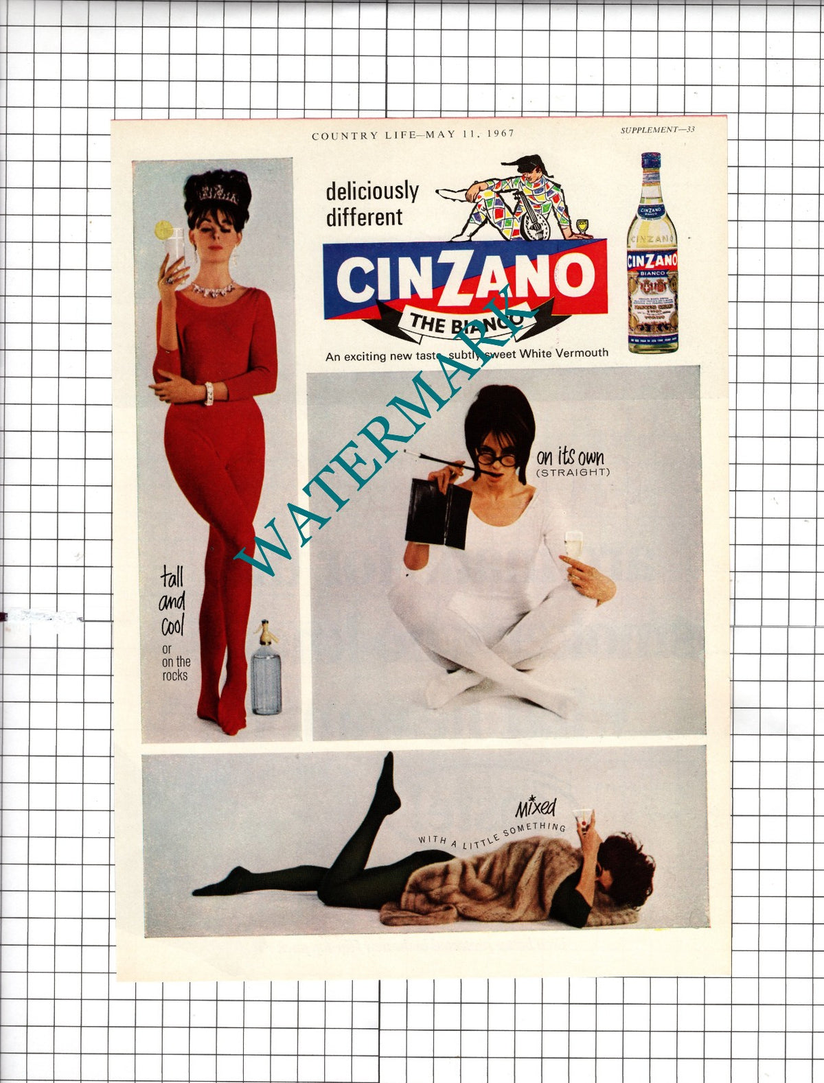 Cinzano Bianco Advert - 1967