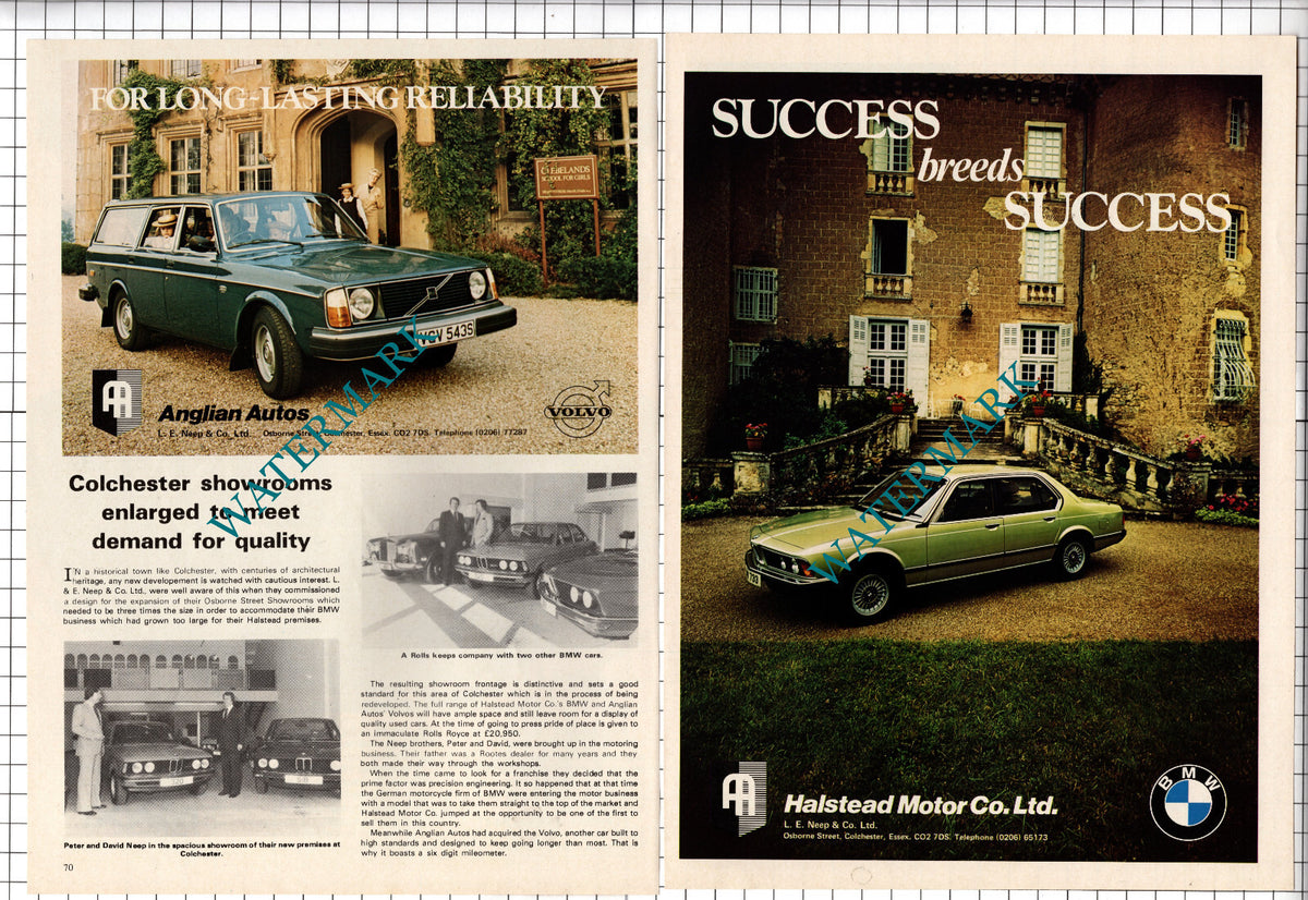 Peter and David Neep L&E Neep & Co Ltd Colchester Essex - 1978 2-Part Advert