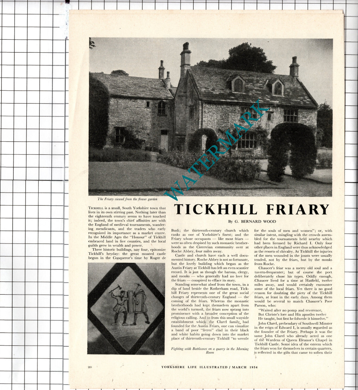 Tickhill Friary Yorkshire - 1954 Article