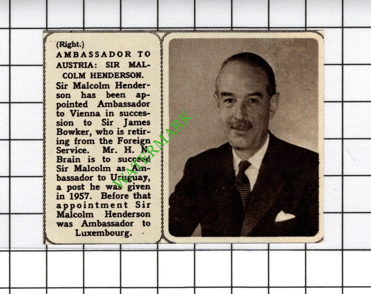Sir Malcolm Henderson - 1961 SMALL Cutting