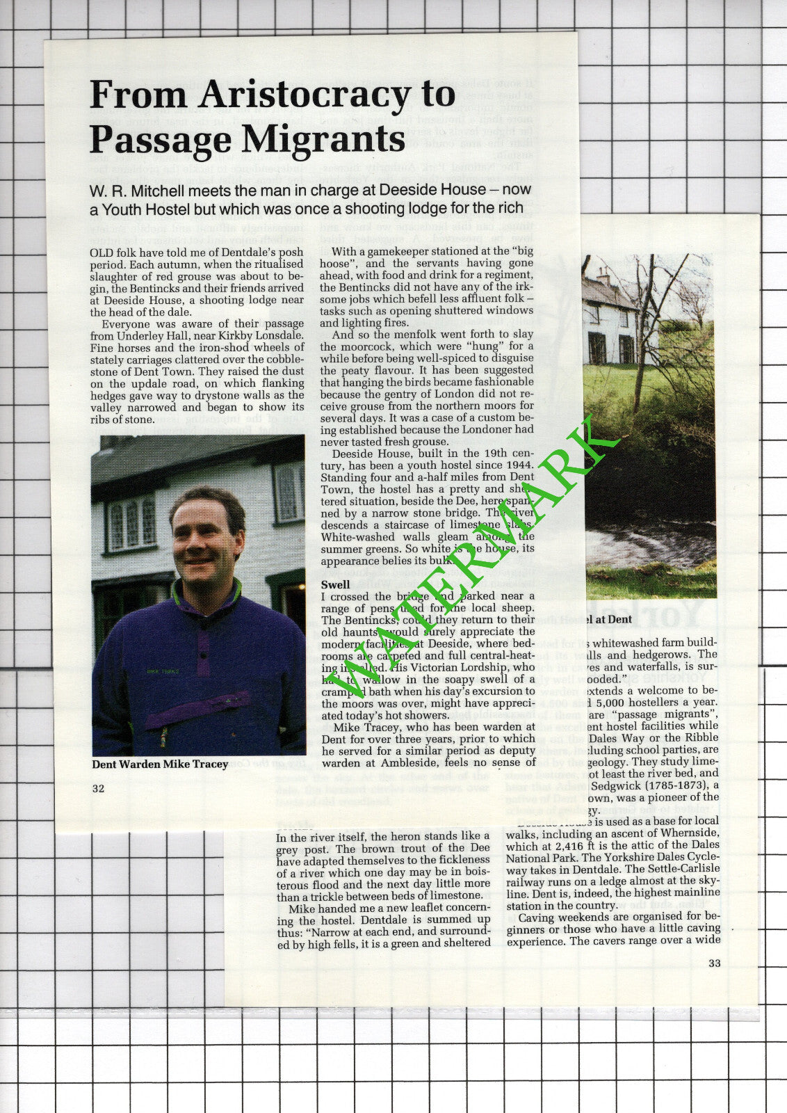 Deeside House Dent Cumbria Mike Tracey - 1994 Small Article / Print