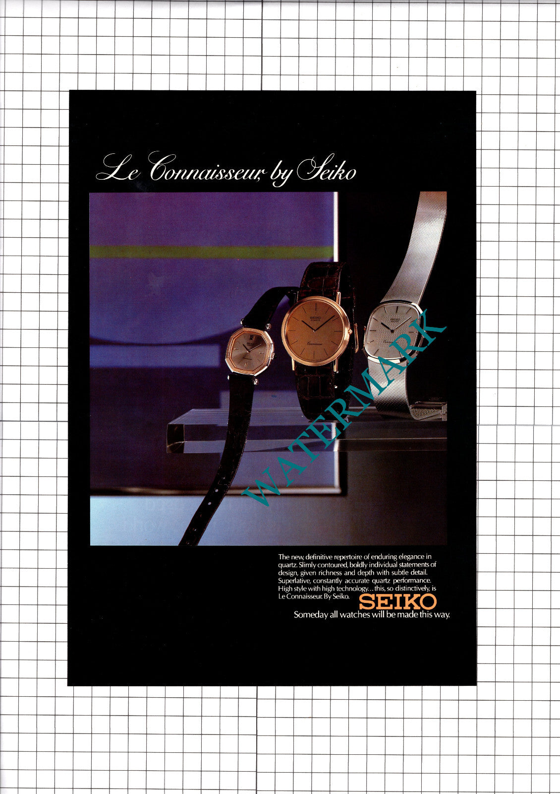 Seiko Watch ADVERT - 1980 Clipping / Print
