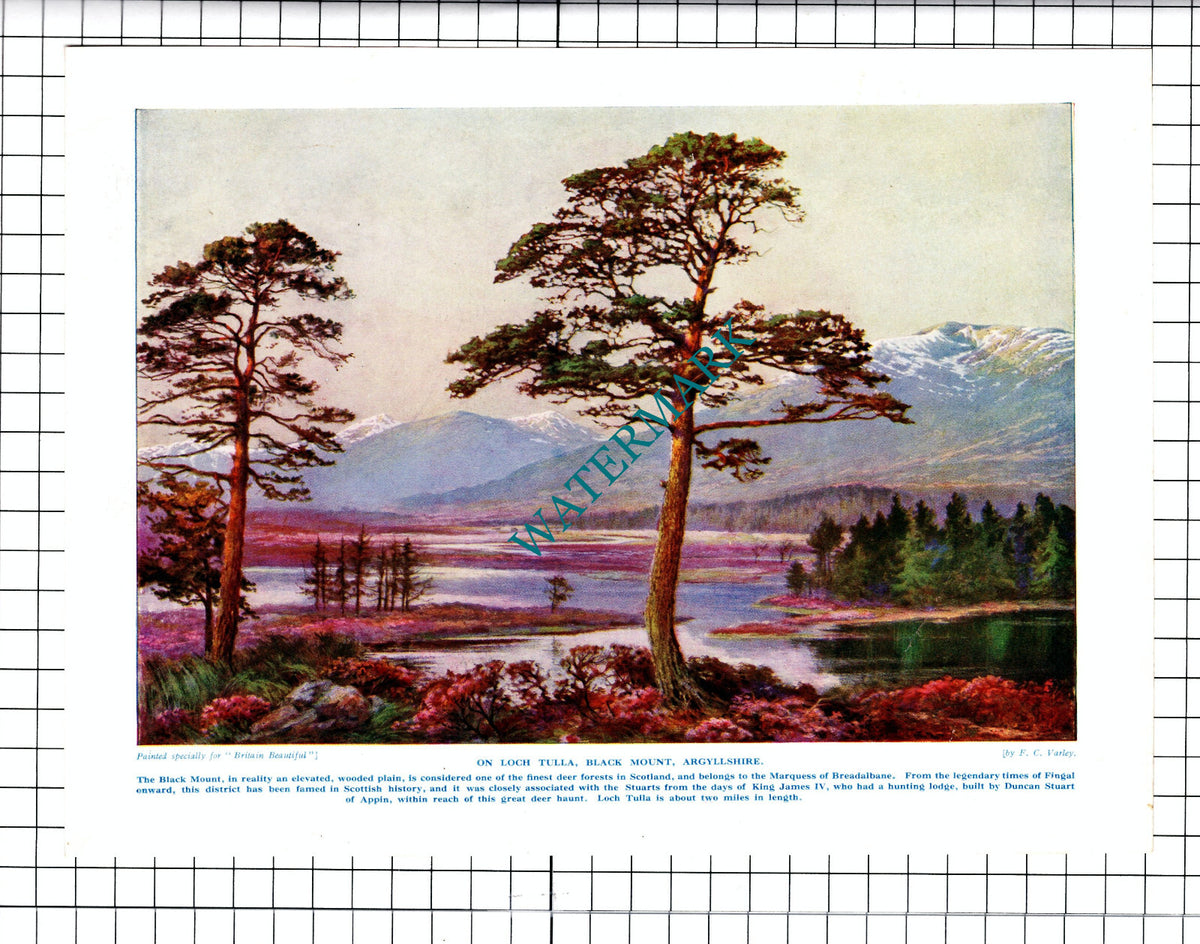 Loch Tulla Black Mount Argyllshire - c.1930s Print