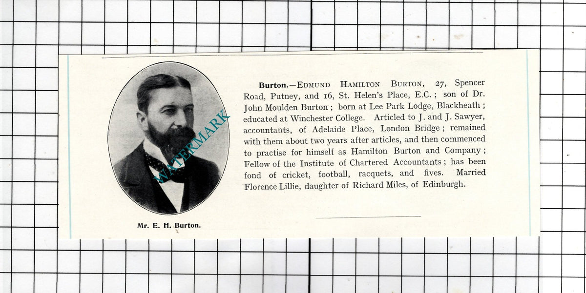 Charles Houghton Brown / Edmund Hamilton Burton Lee Park Lodge - c.1905 Clipping