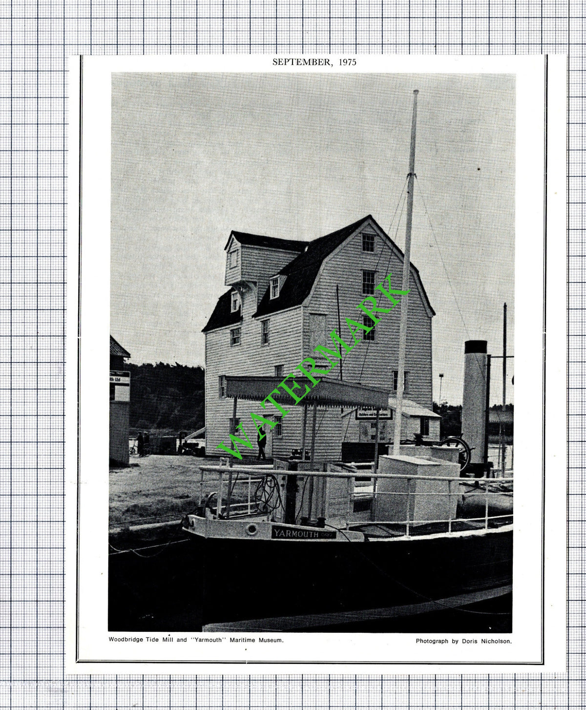 Woodbridge Tide Mill Yarmouth Maritime Museum Suffolk - 1975 Cutting / Print
