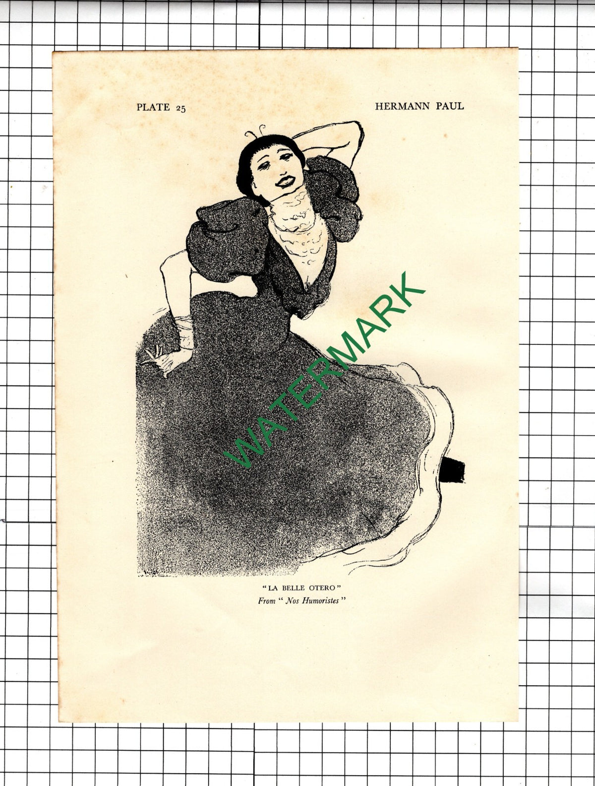 La Belle Otero Caricature - 1928 Illustration