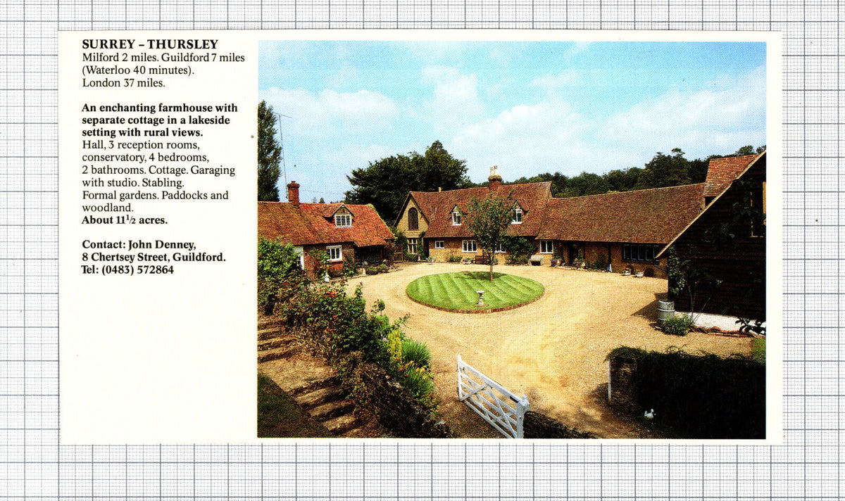 Thursley Surrey House Sale Advert - 1991 Cutting