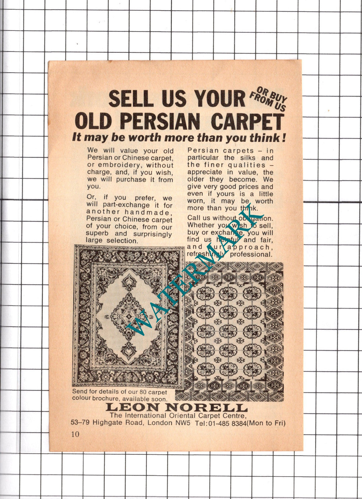 Leon Norell Carpet Centre Advert - 1979 Clipping / Print