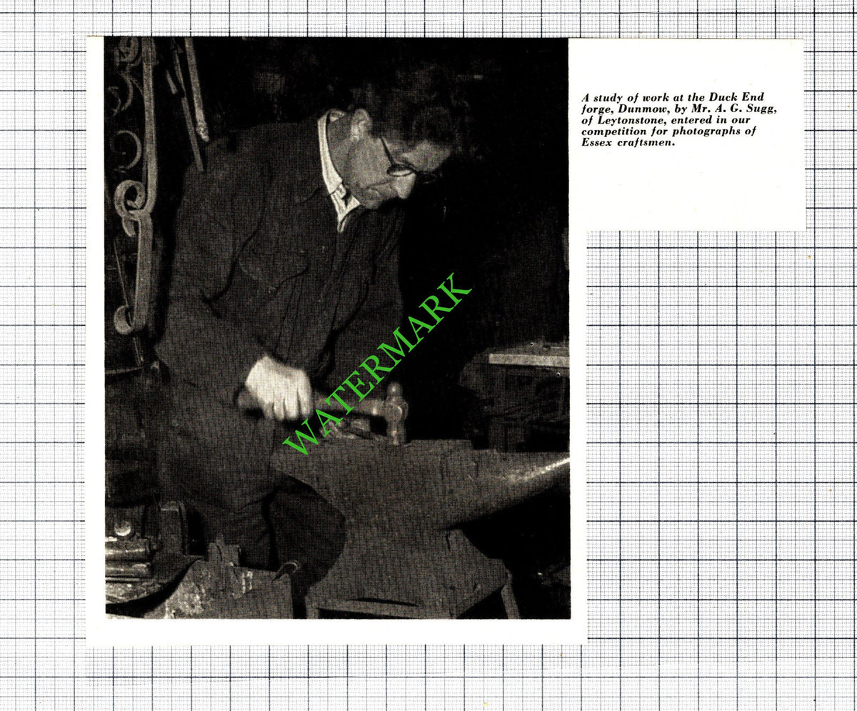 Duck End Forge Dunmow Essex - 1965 Cutting