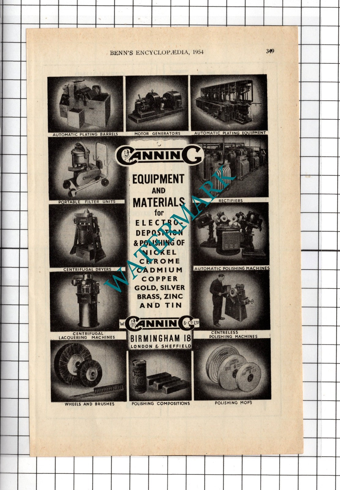 Canning & Co Ltd Birmingham - 1954 Advert
