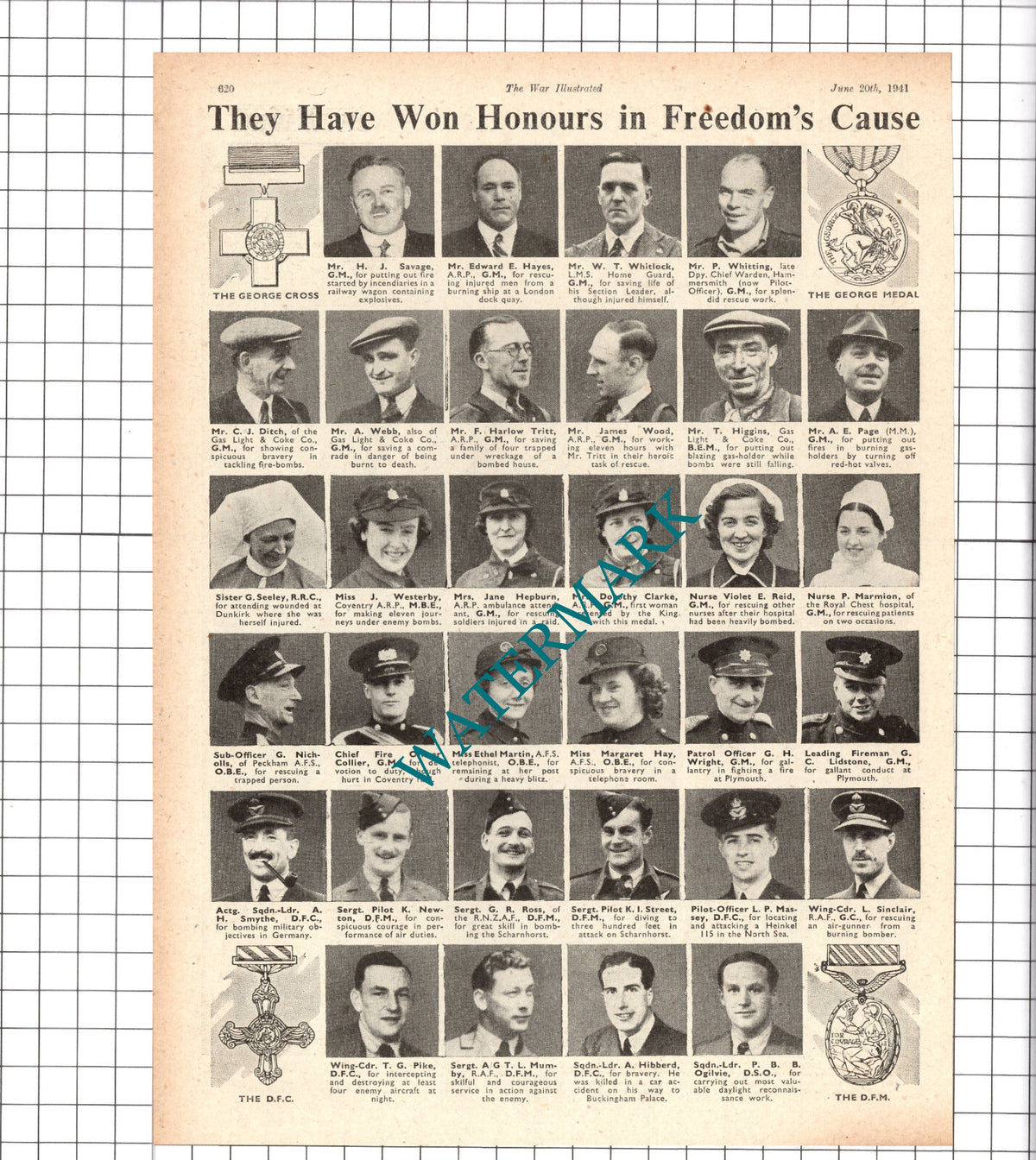 Harlow Tritt Seeley Lidstone Mumby Hibberd Marmion Westerby - 1941 Clipping