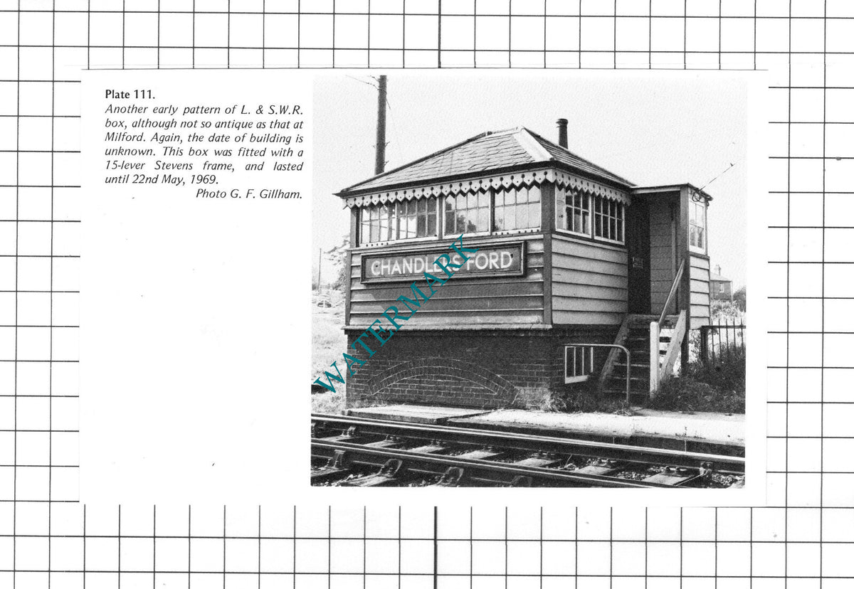 Chandlers Ford Railway Signal Box - 1970's Clipping / Print