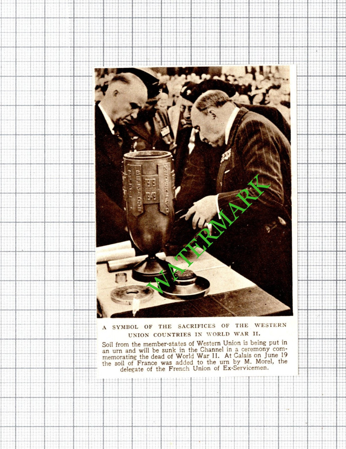 Morel Soil From Western States Urn Channel World War Two - 1949 Small Cutting