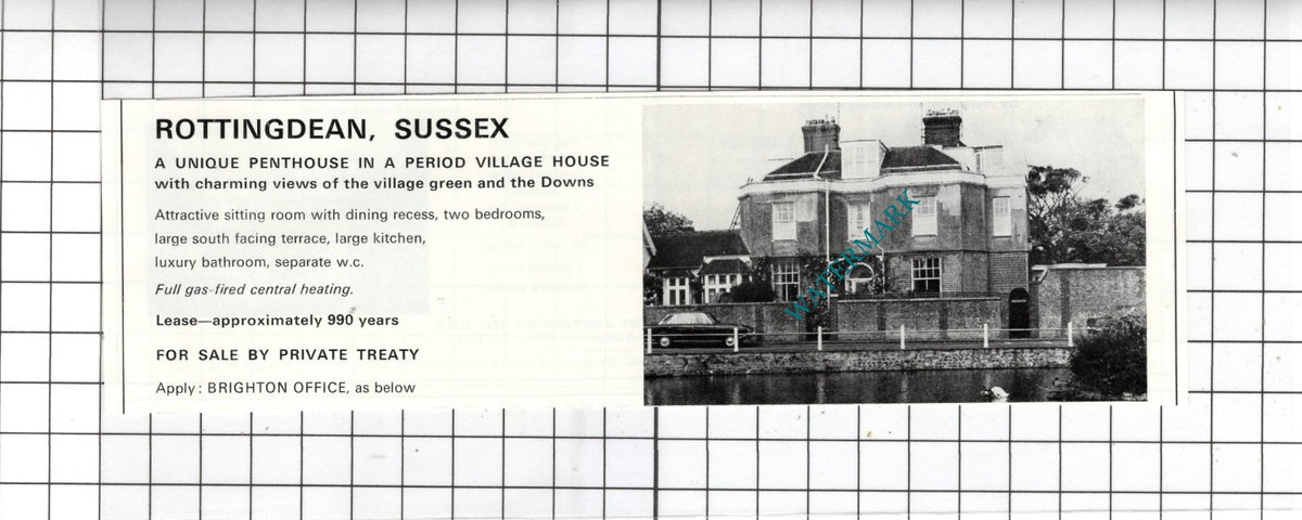 Rottingdean Sussex House Sale Advert - 1972