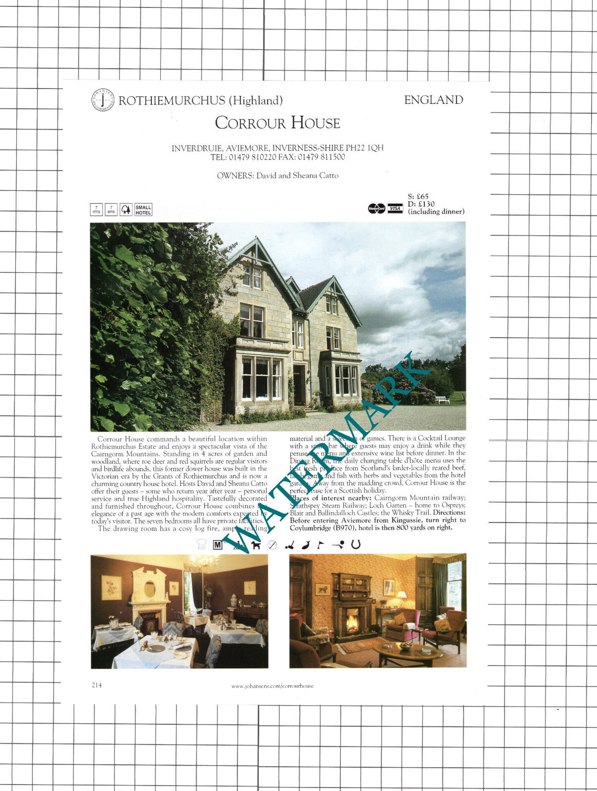 The Lake Hotel Port Of Menteith / Corrour House Rothiemurchus c.2001 Book Print