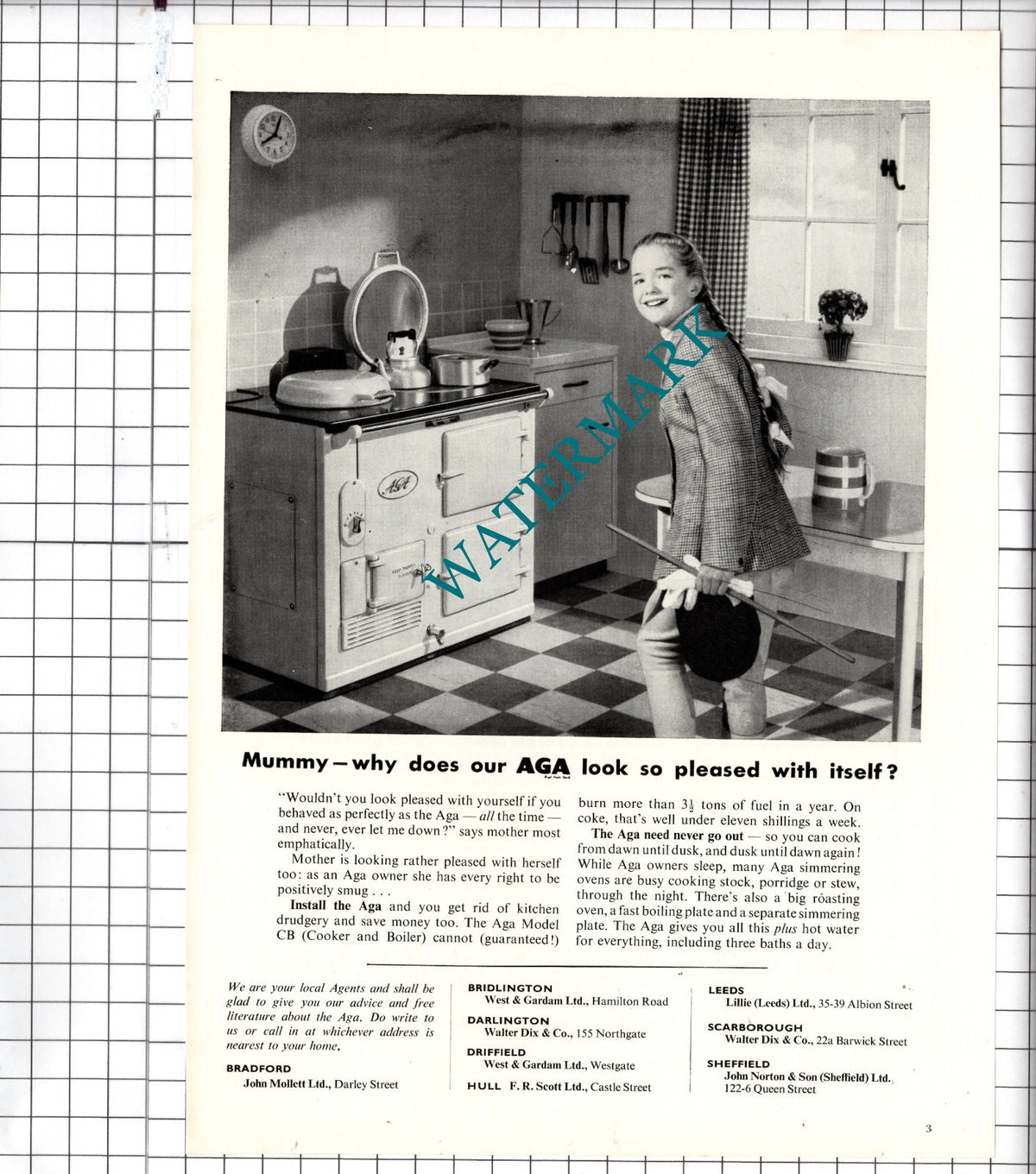 Aga ADVERT - 1956 Clipping