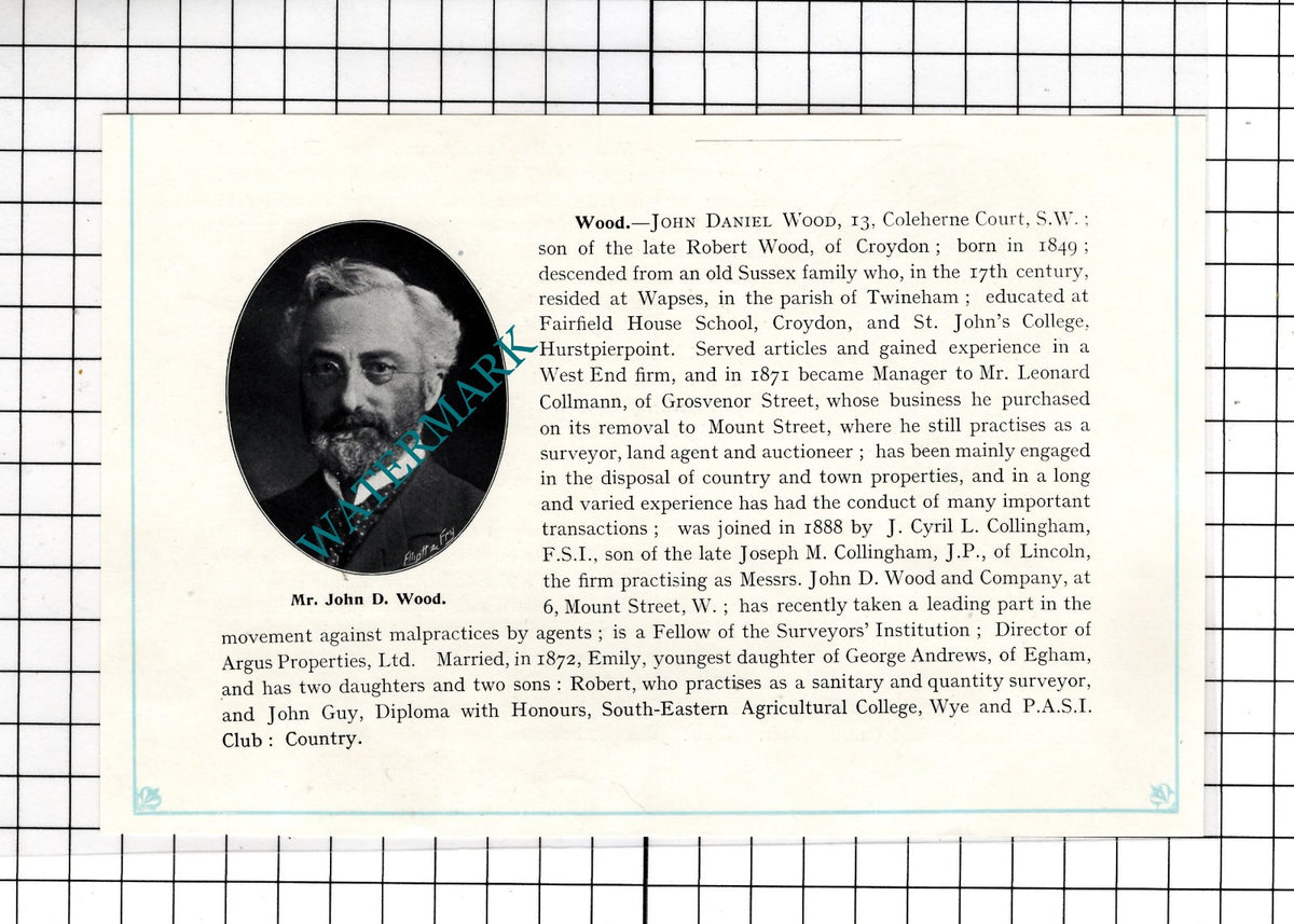 William Henry Warner Percy Lodge East Sheen / John Daniel Wood - c.1905 Clipping