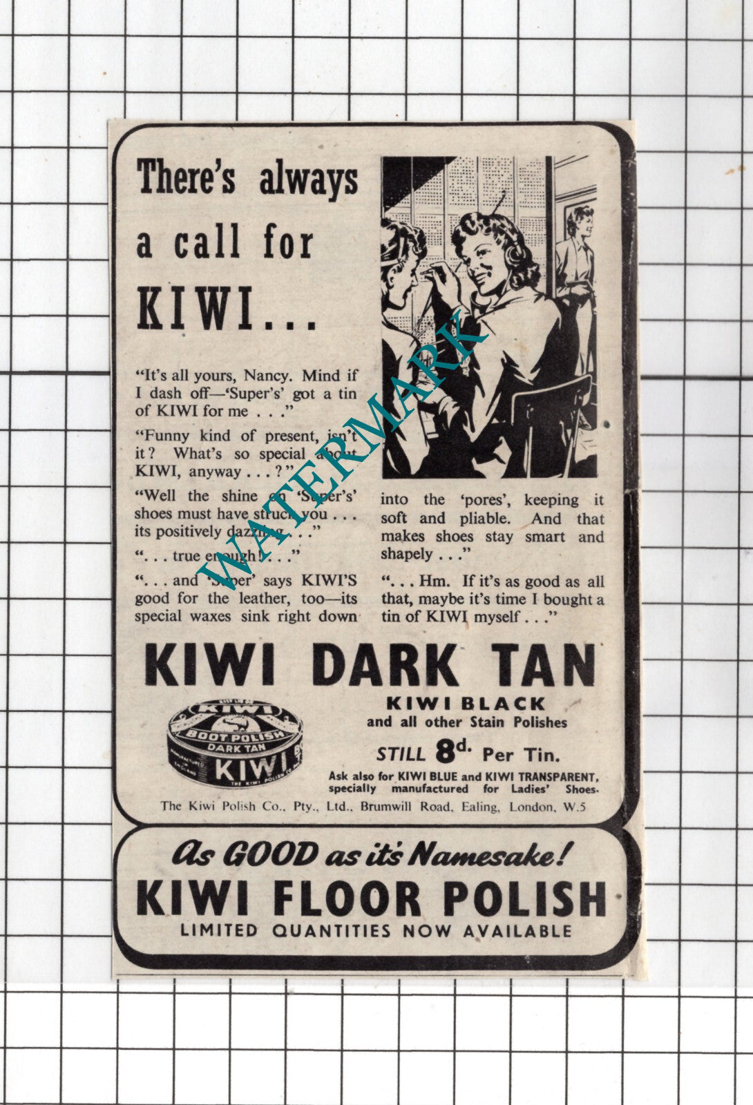 Kiwi Boot Polish - 1948 Small ADVERT