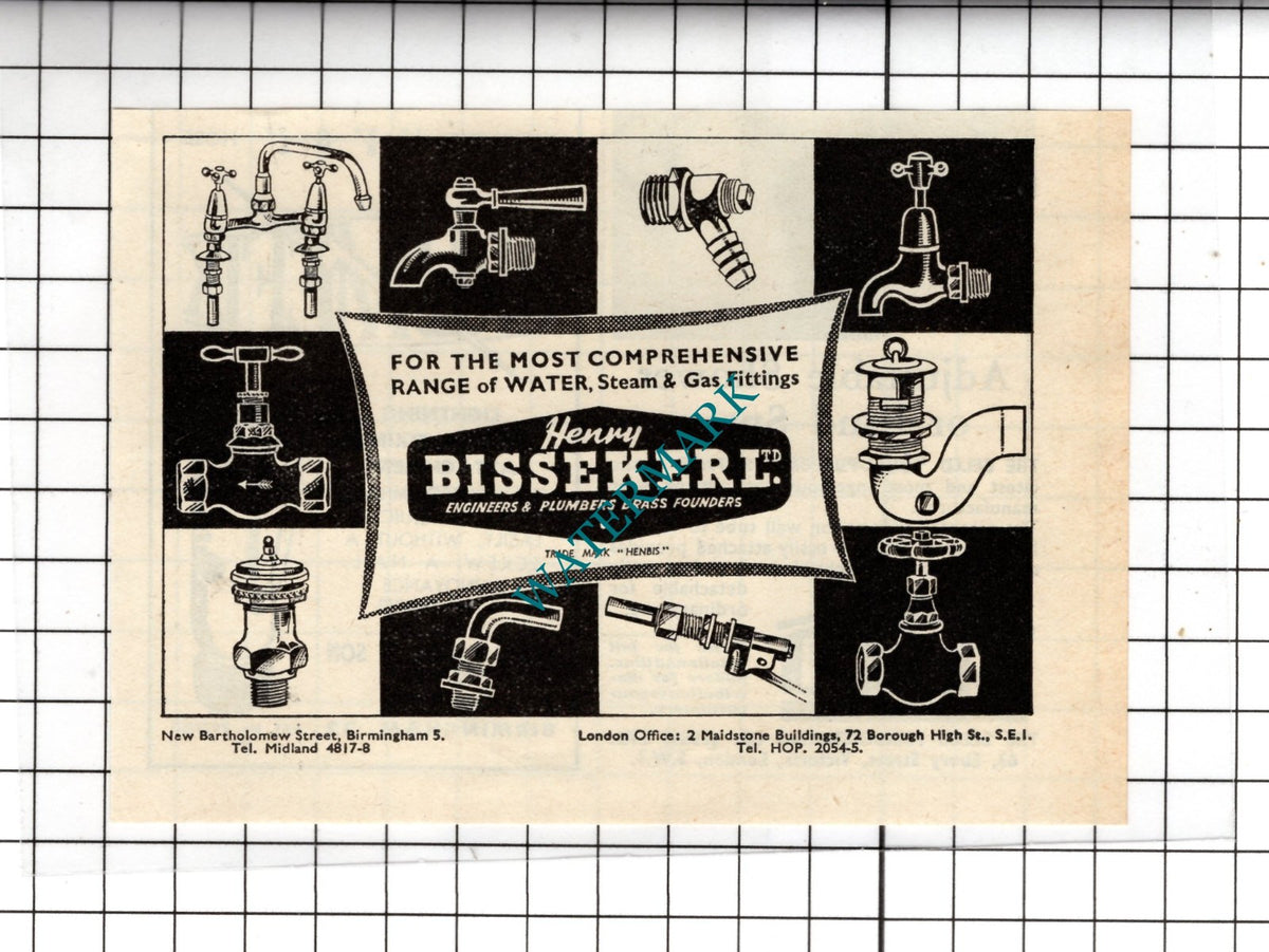 Henry Bisseker Ltd Birmingham - 1954 Small Advert
