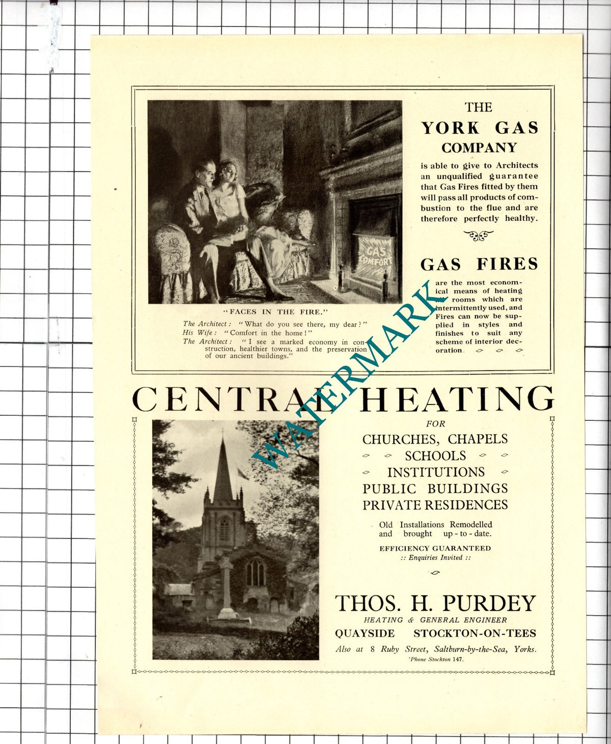 Imperial Dry Plate Co Ltd London / Thomas Purdey Stockton - 1928 Advert
