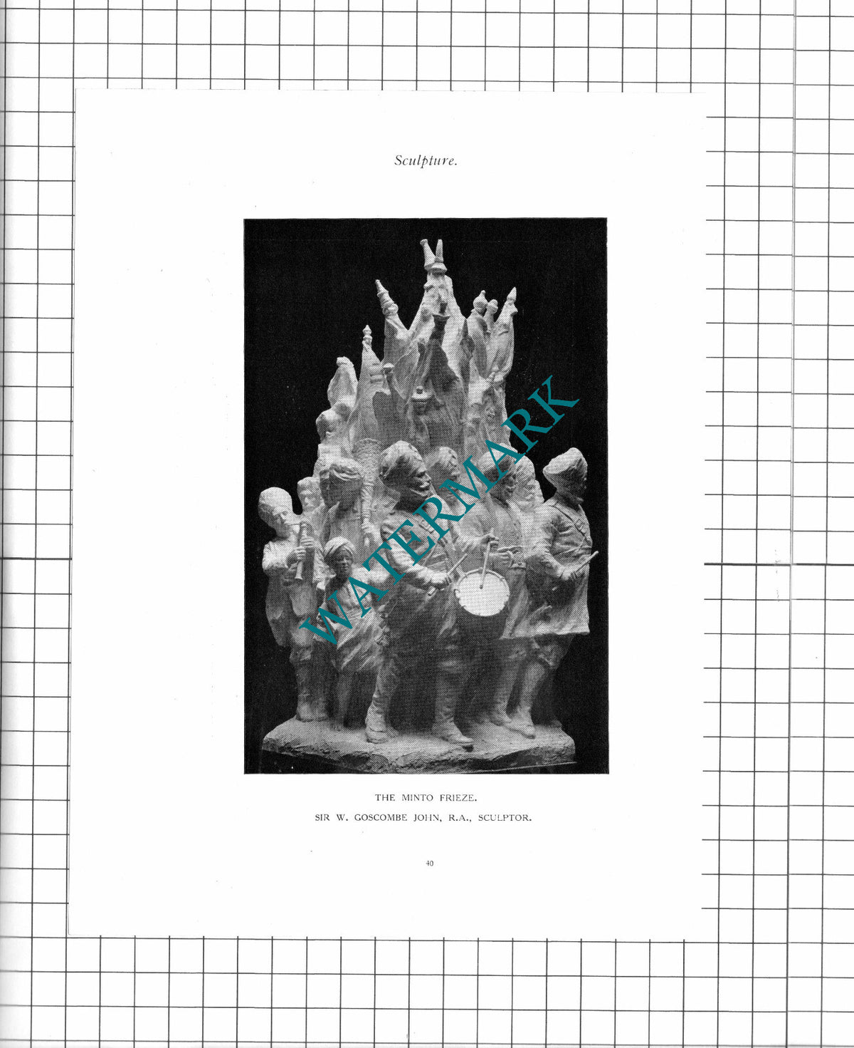 The Minto Frieze Sir W Goscombe John Sculptor - 1923 Clipping / Print