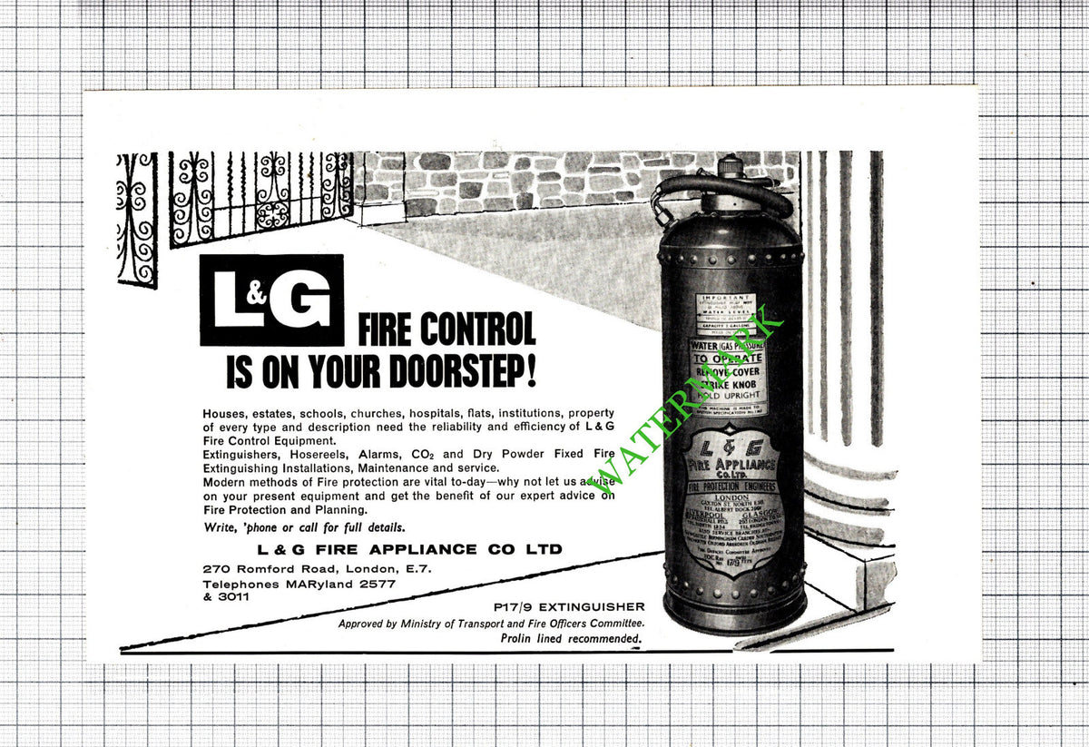 L&G Fire Appliance Co Ltd London Advert - 1964 Cutting