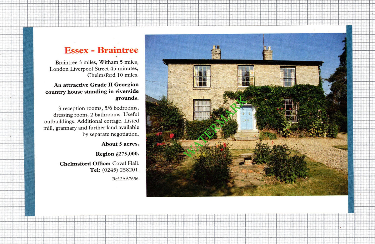 Braintree Essex House Sale Advert - 1991 Cutting