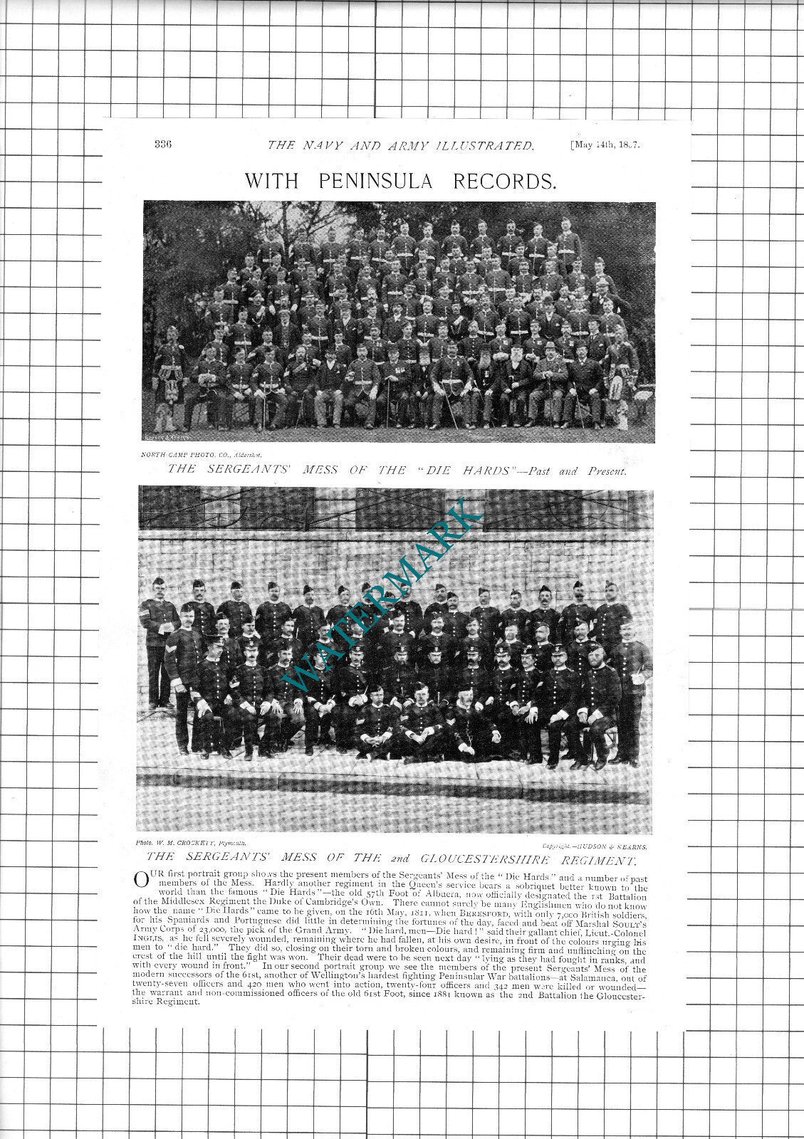 2nd Gloucestershire Regiment Die Hards Middlesex Regiment - 1897 Book Print