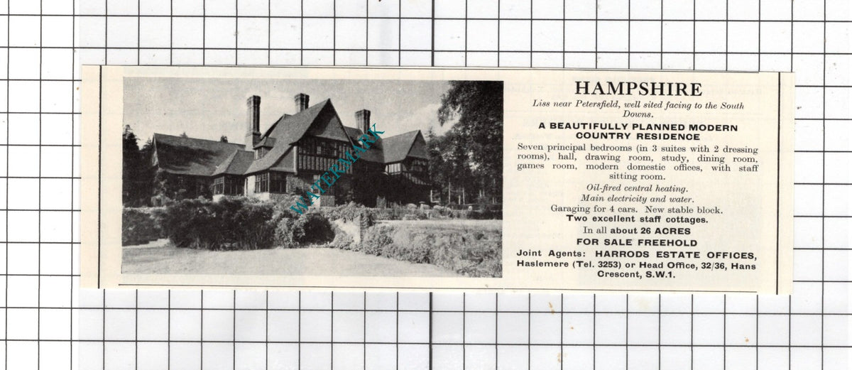 Liss Hampshire - House Sale Advert - 1967