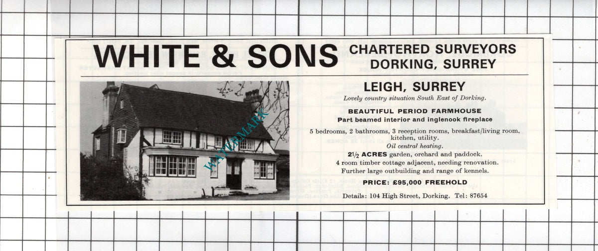Leigh Surrey House Sale Advert - 1978