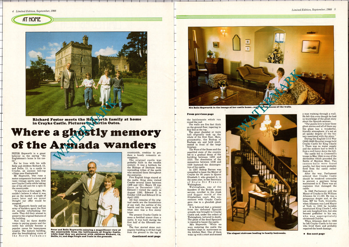 Crayke Castle Yorkshire - 1988 Article