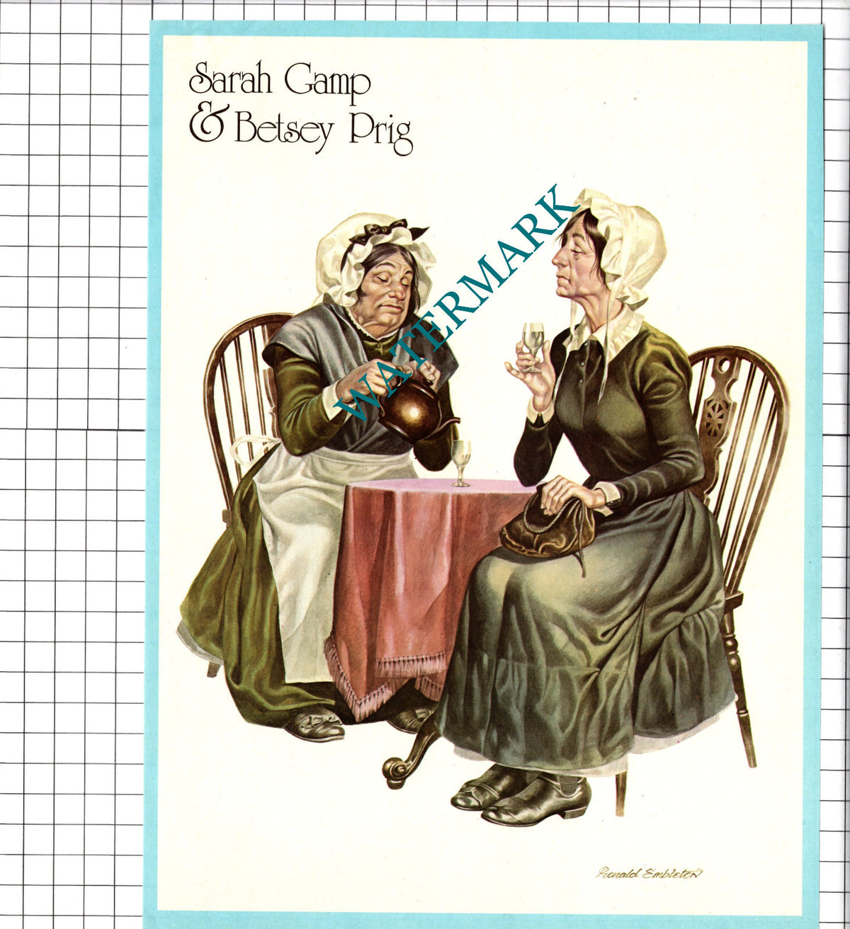 Sarah Gamp Betsey Prig Charles Dickens Ronald Embleton - 1976 Clipping / Print