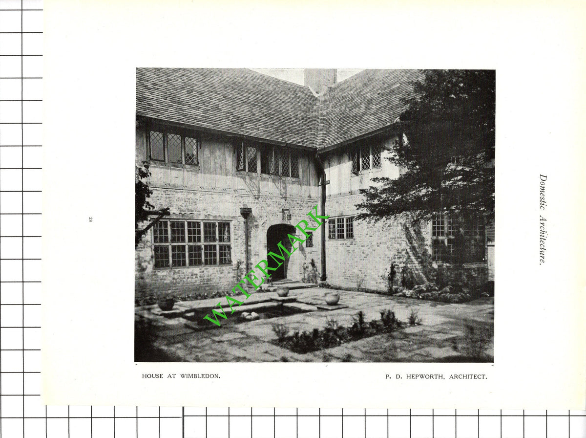 Wimbledon House P D Hepworth Architect - c.1920s Book Print