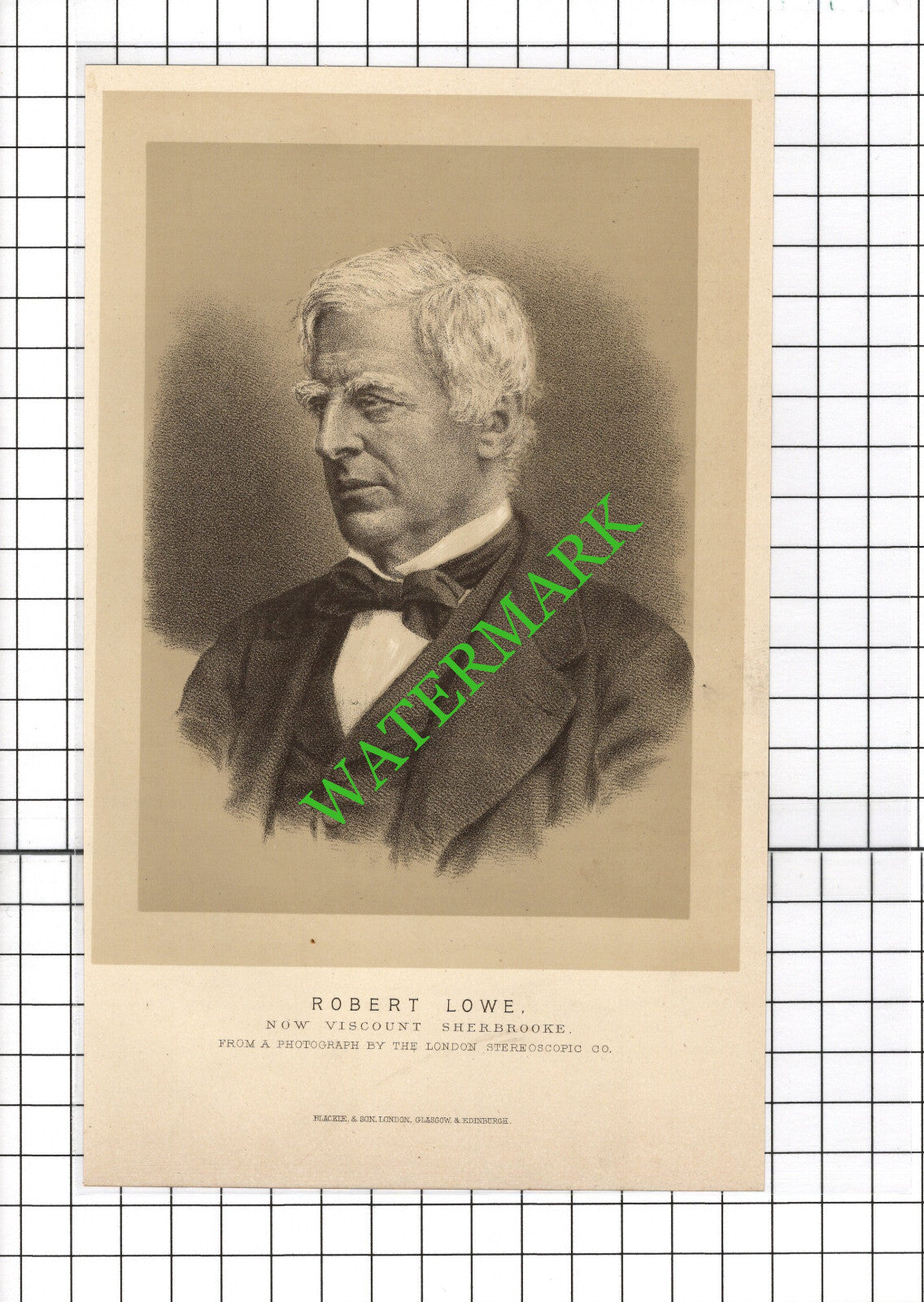 Robert Lowe Viscount Sherbrooke - 1890's Small Print