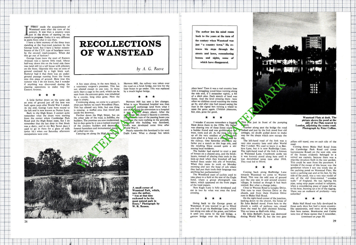 Wanstead London - 1969 Article