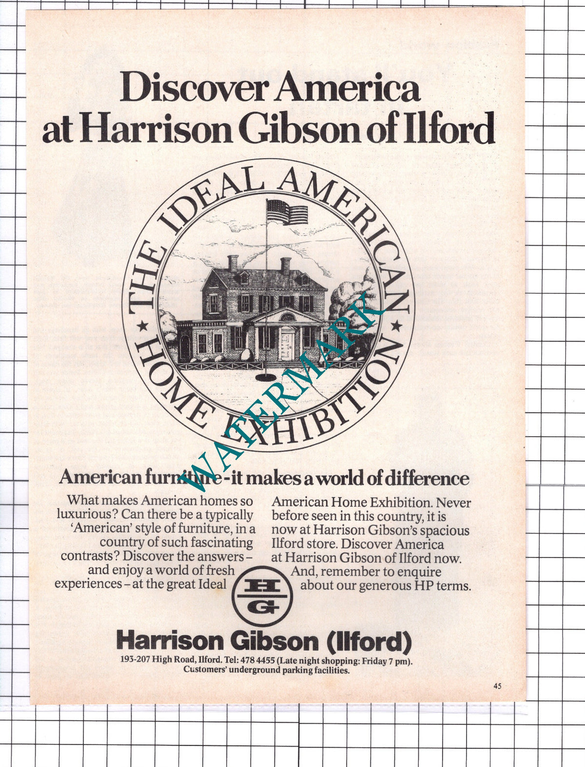 Harrison Gibson Ilford Essex Advert - 1976 Clipping / Print