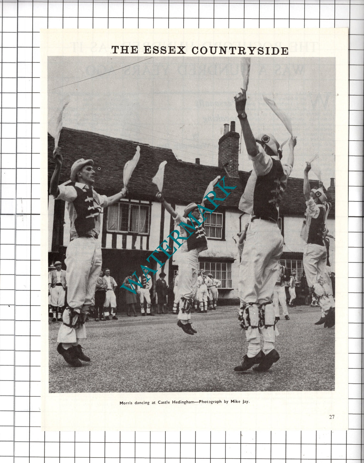 Castle Hedingham Essex Morris Dancers - 1972 Cutting