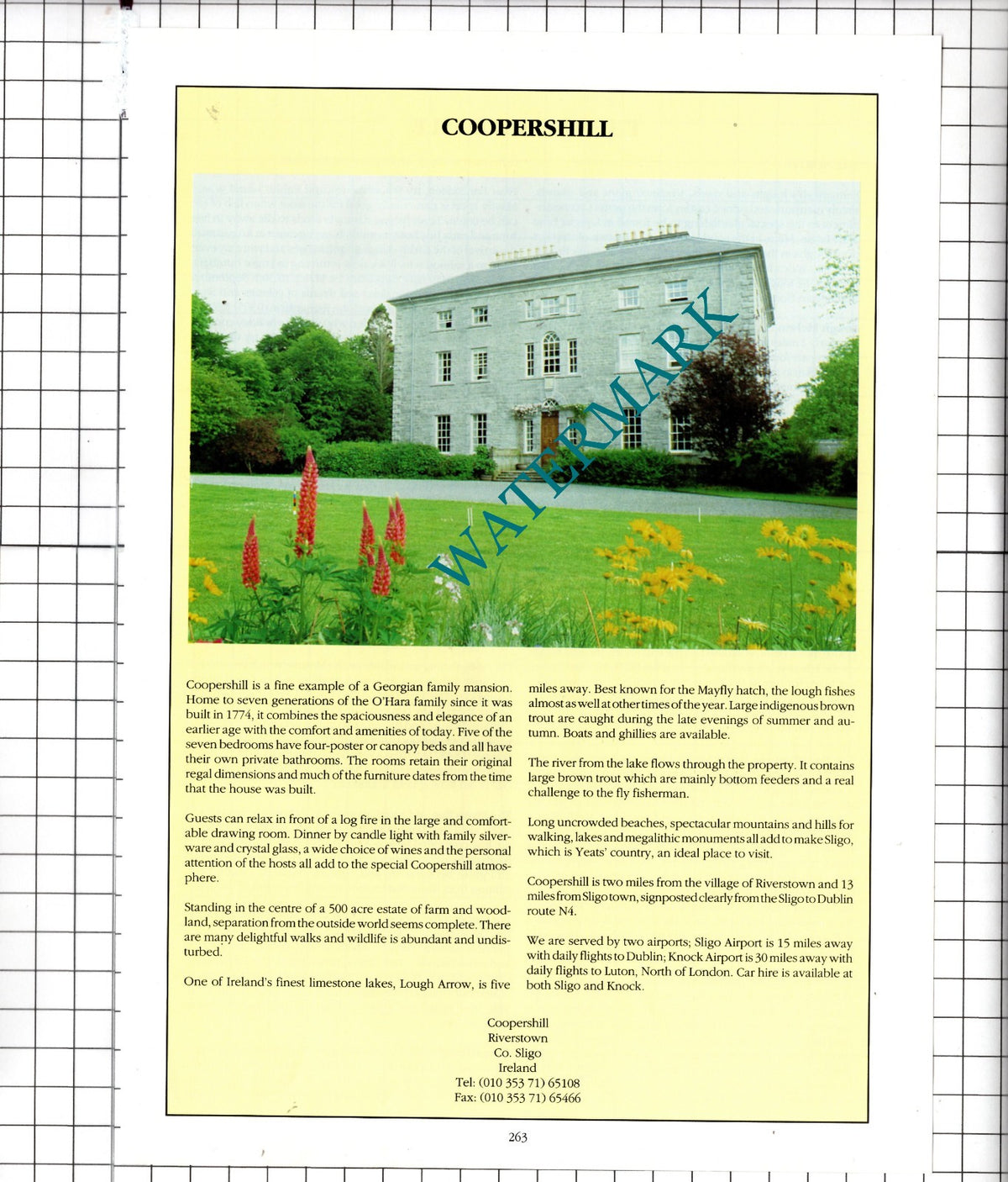 Coopershill Riverstown Co Sligo Ireland - 1991 Advert