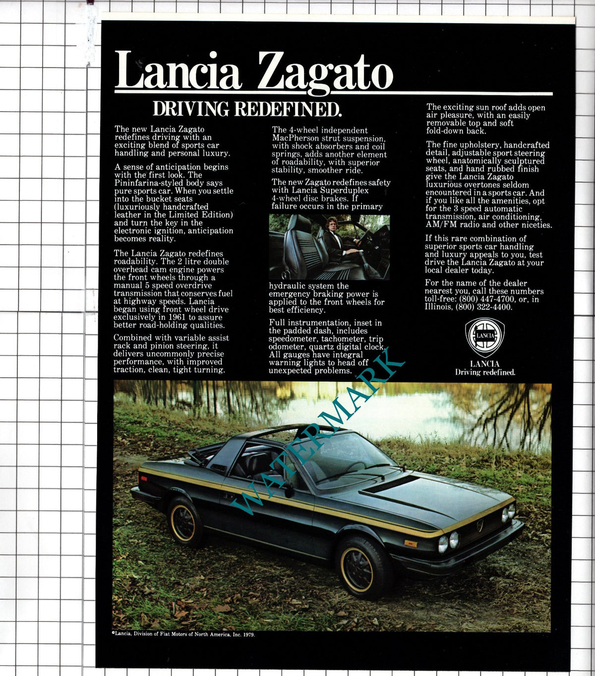 Lancia Zagato Car Advert - 1980