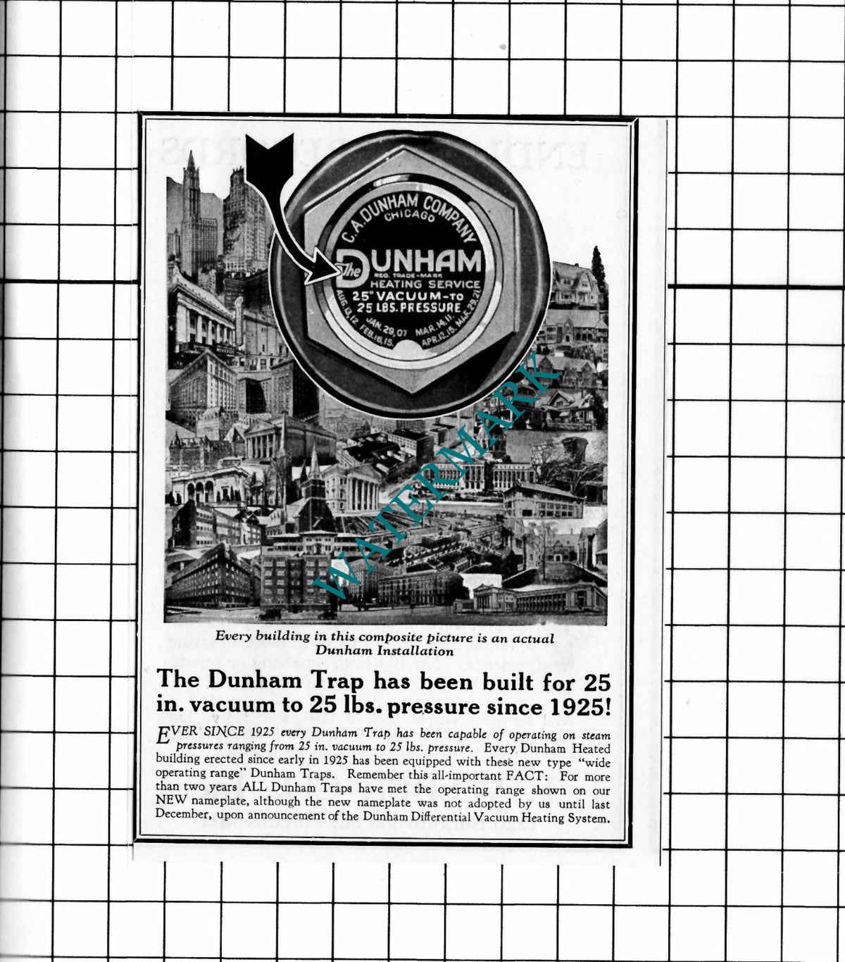 C A Dunham Company Chicago Small Advert - 1927 Clipping / Print