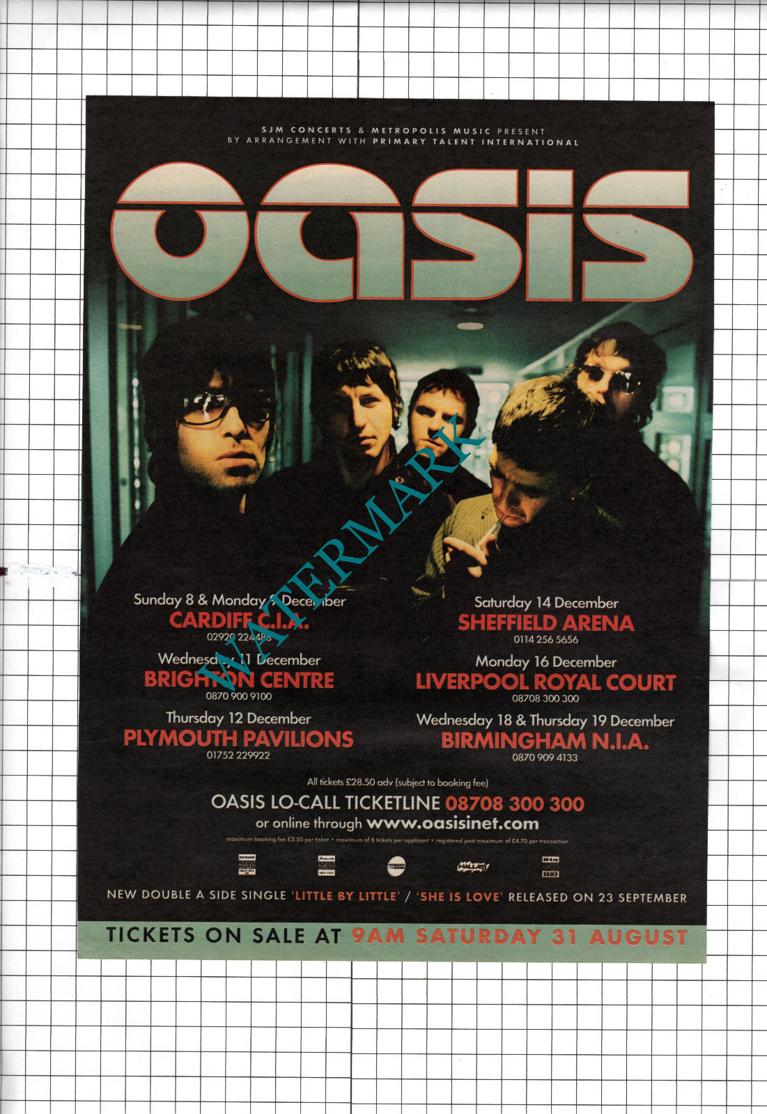 Oasis Tour Advert - 2002 Magazine Cutting / Print