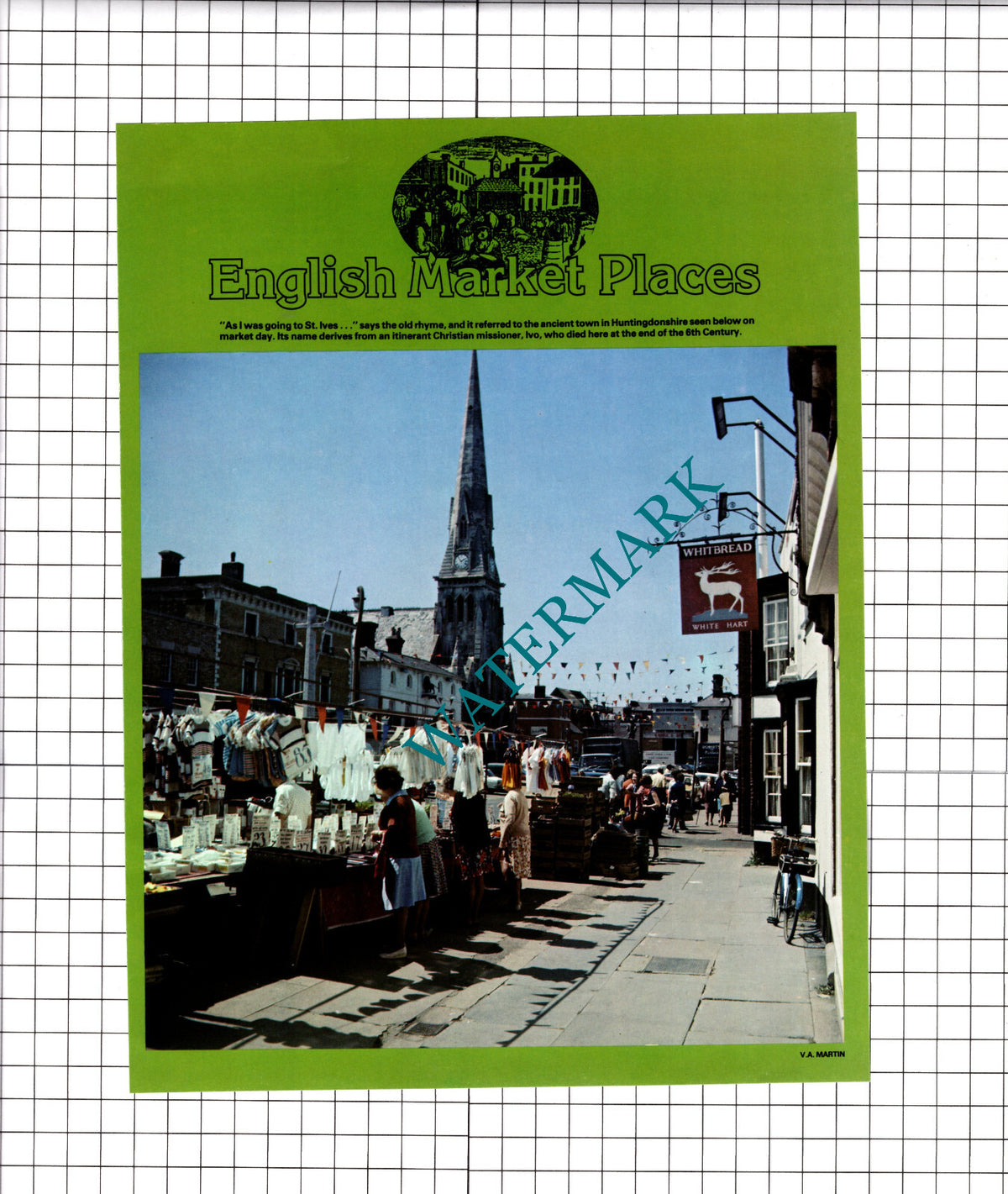 St Ives Huntingdon Market Day - 1980 Cutting / Print