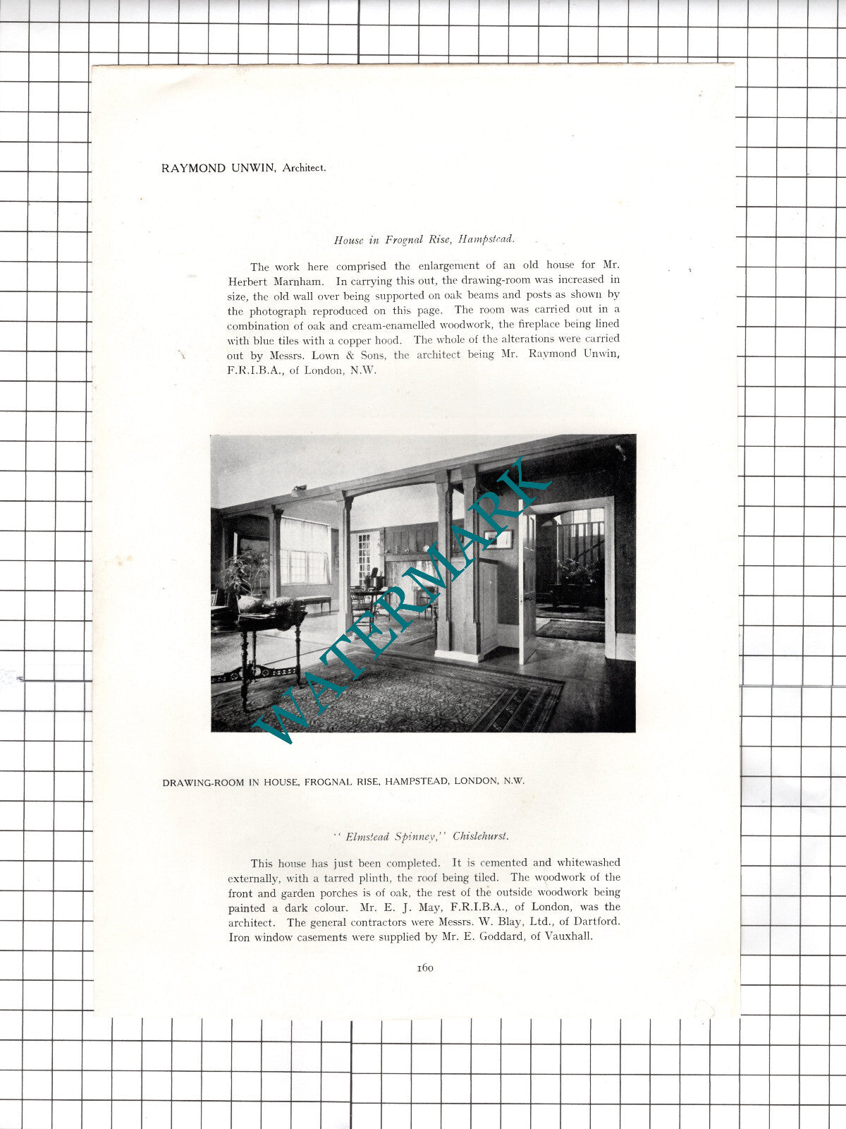Elmstead Spinney Chislehurst Kent E J May Architect - 1911 Cutting / Print