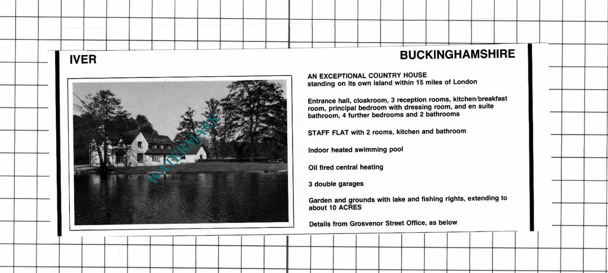 Iver Buckinghamshire House Sale Advert - 1980 Clipping / Print