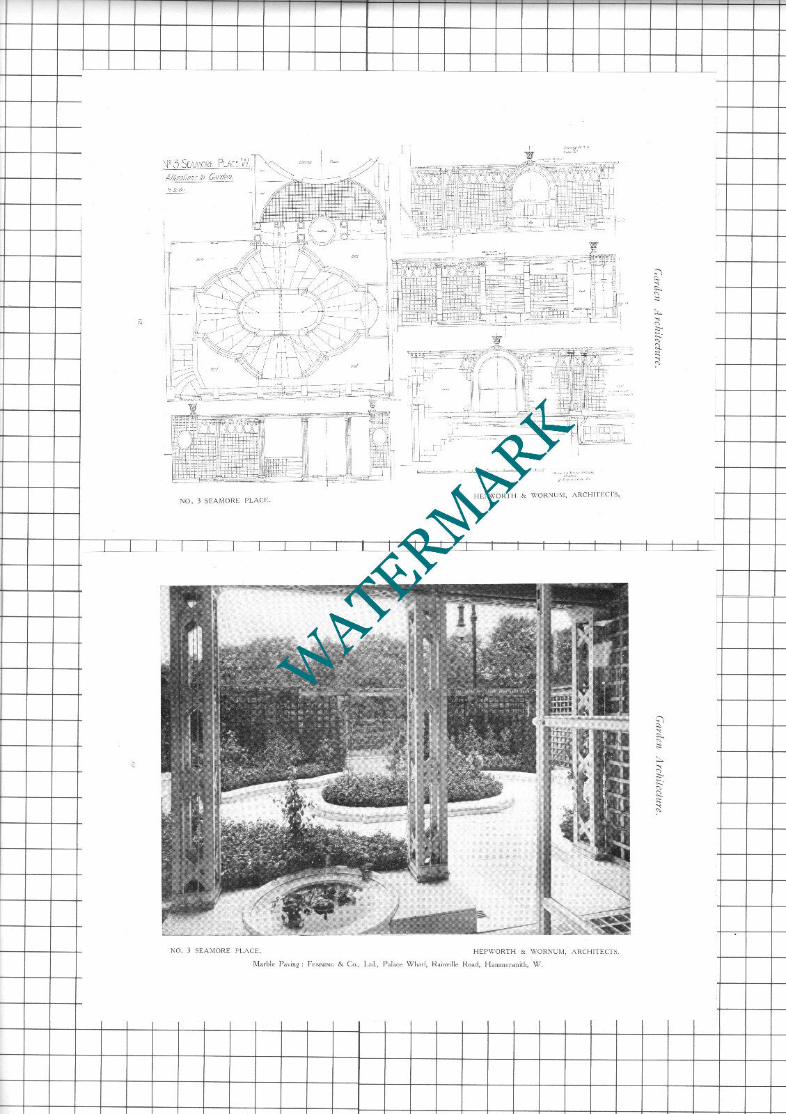 3 Seymour Place London W Hepworth & Wornum Architects - 1923 Book Prints
