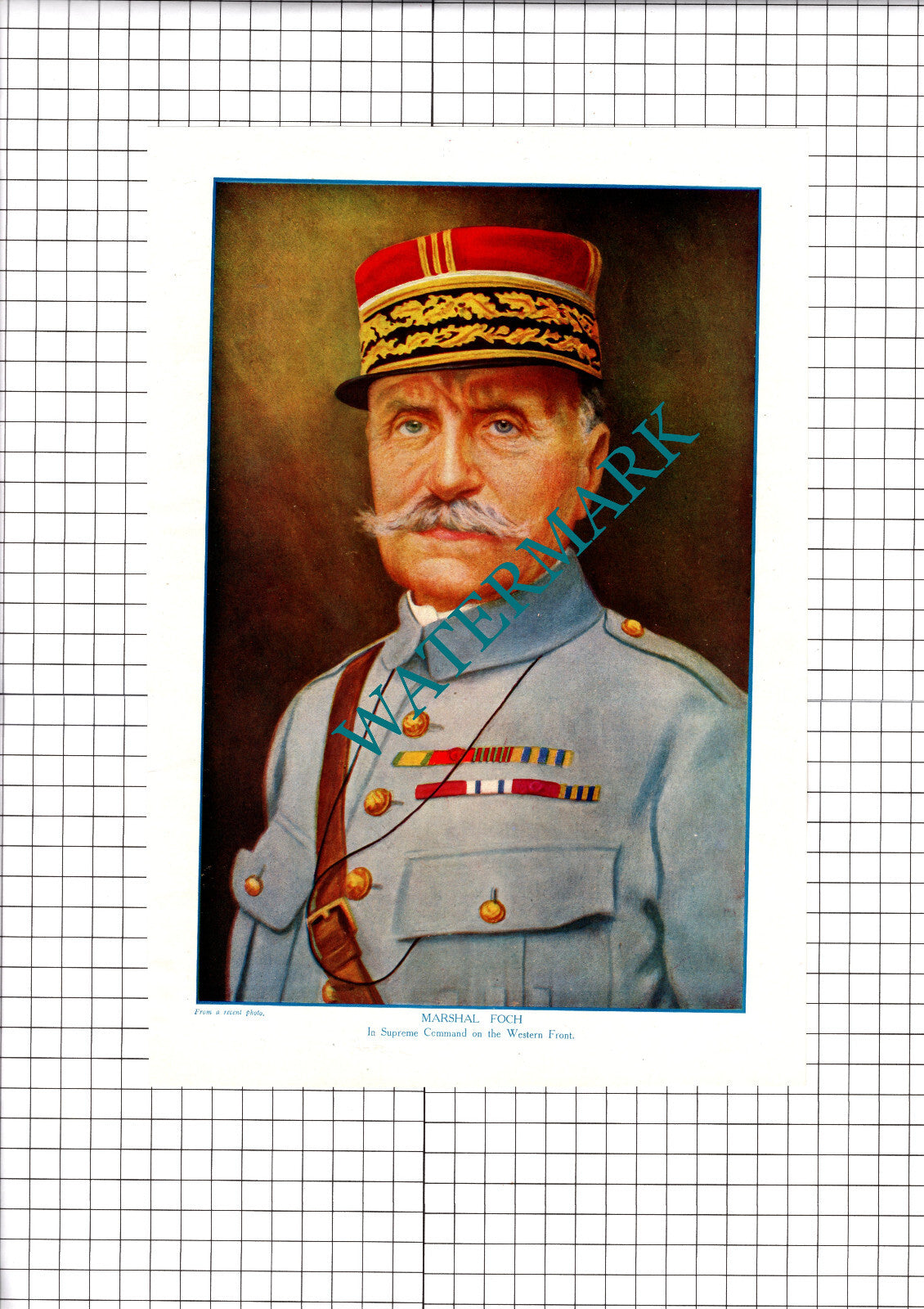 Marshal Foch Great War WW1 - c.1918 Print