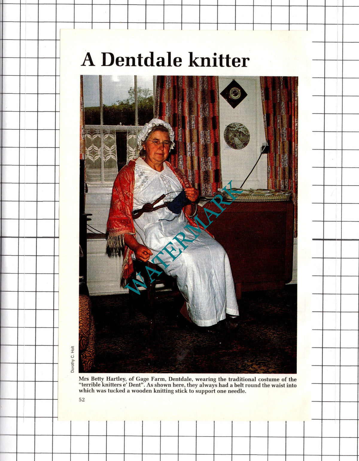 Mrs Betty Hartley Gage Farm Dentdale North Yorkshire - 1992 Clipping / Print