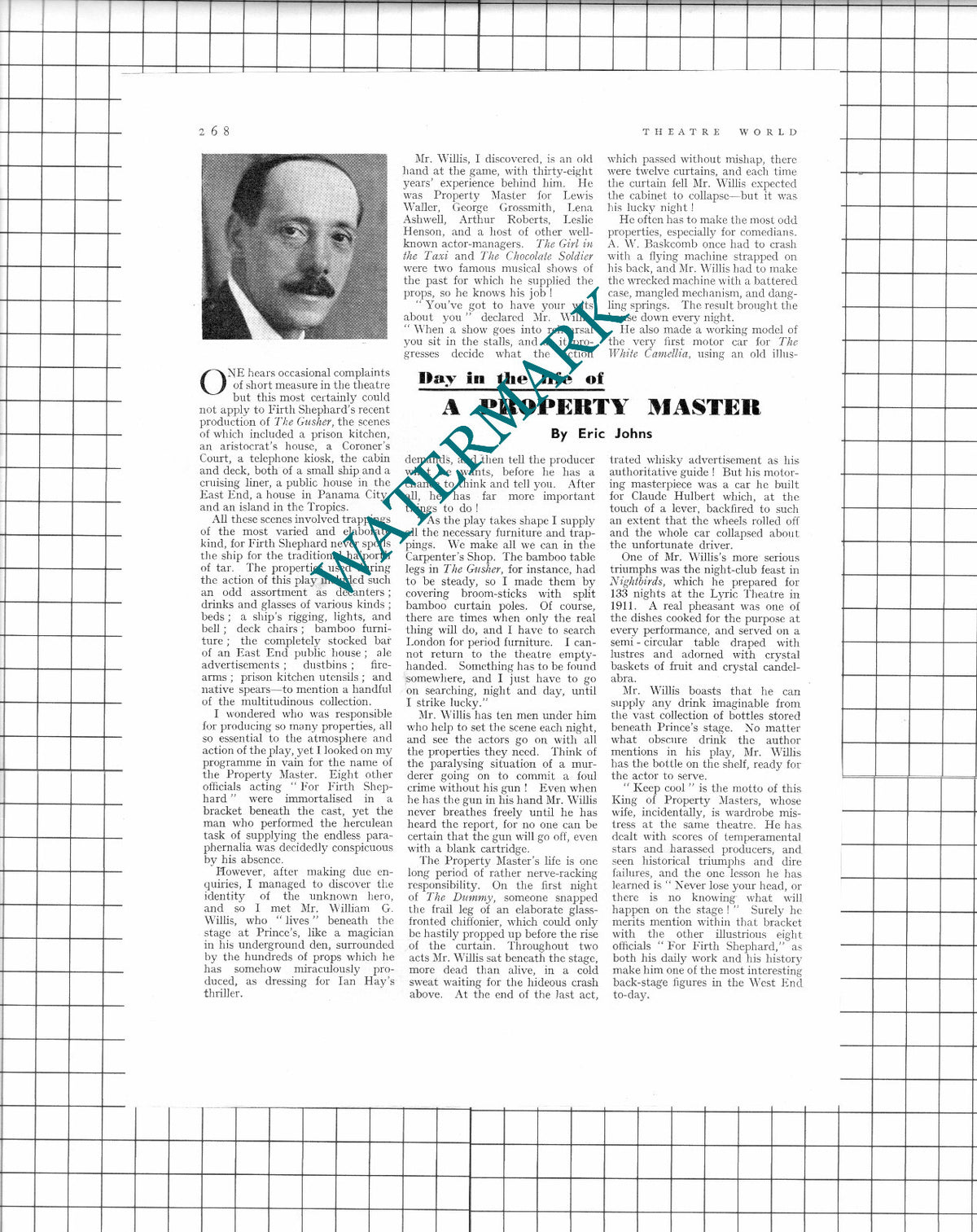 Mr William G Willis Theatre - 1937 Clipping / Print