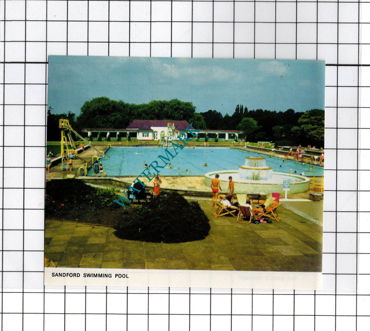 Sandford Gloucestershire Swimming Pool - 1970's Small Cutting