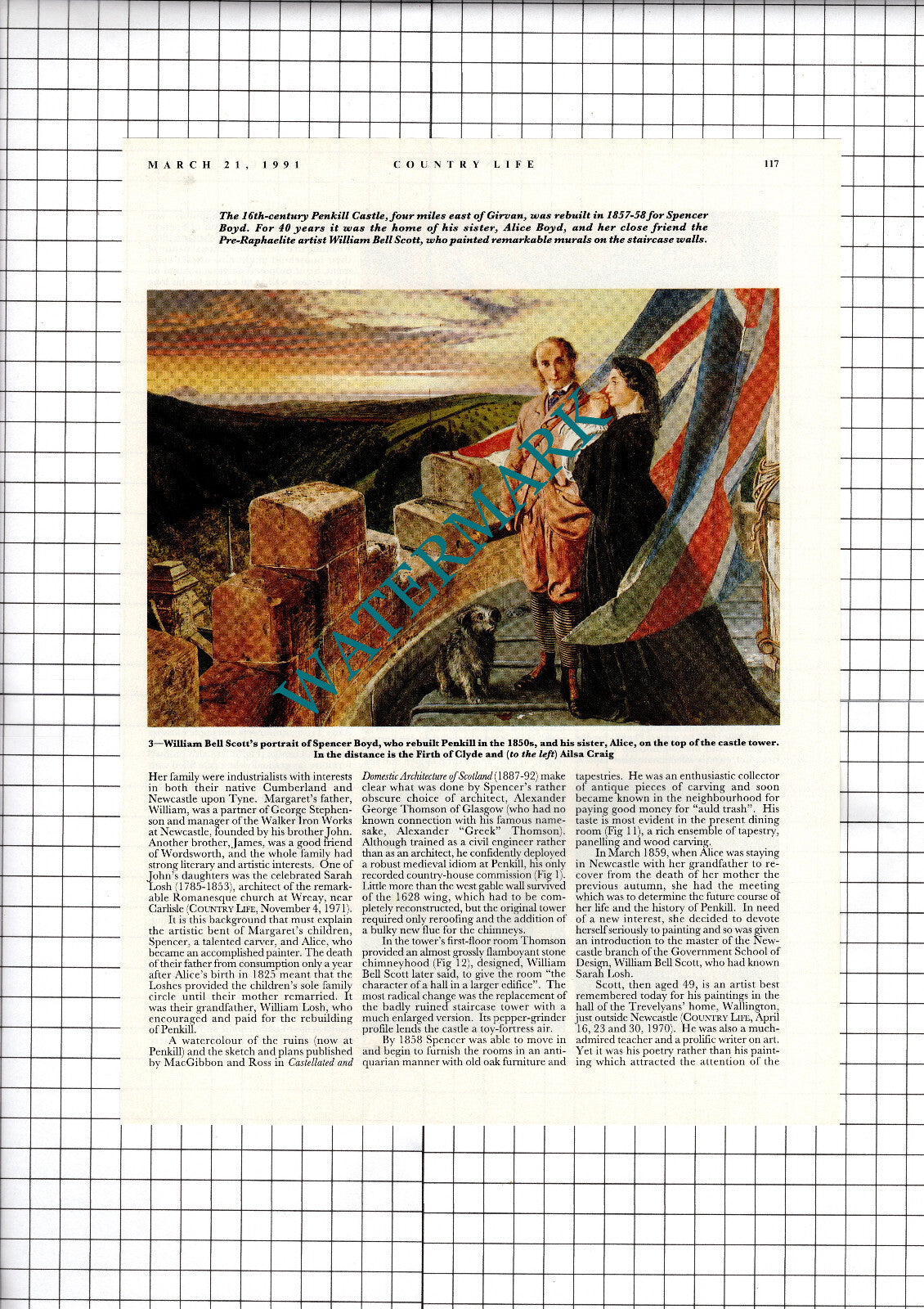 Penkill Castle Ayrshire Dr Elton Eckstrand - 1991 Article